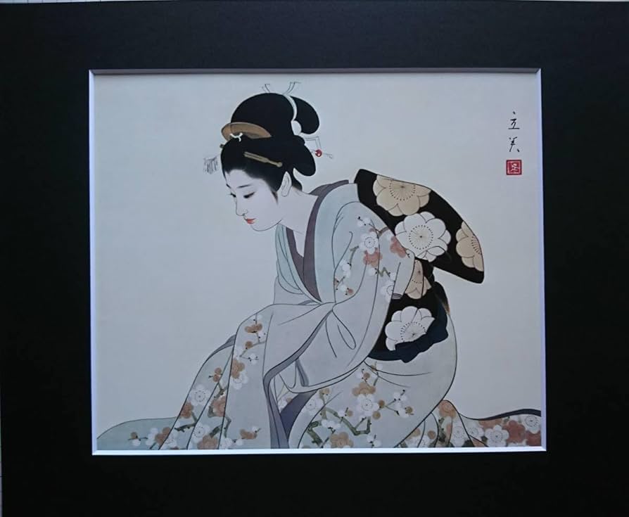 Amazon.co.jp: 志村 立美、振袖、入手困難、限定画版、日本画
